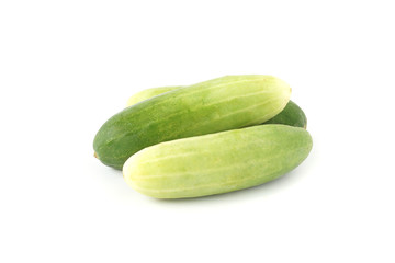 fresh cucumbers isolated on white background