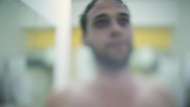 Junkie walks around after doing strong drugs - having a "trip"