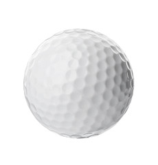 Golf ball on white background. Sport equipment