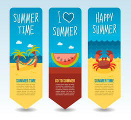 Travel and vacation vector banners