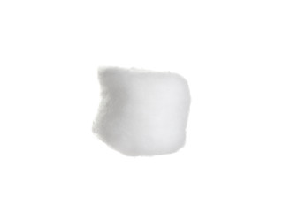 Ball of fluffy cotton on white background