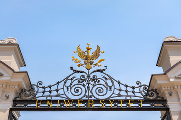 Warsaw University Coat Of Arms At Main Gate