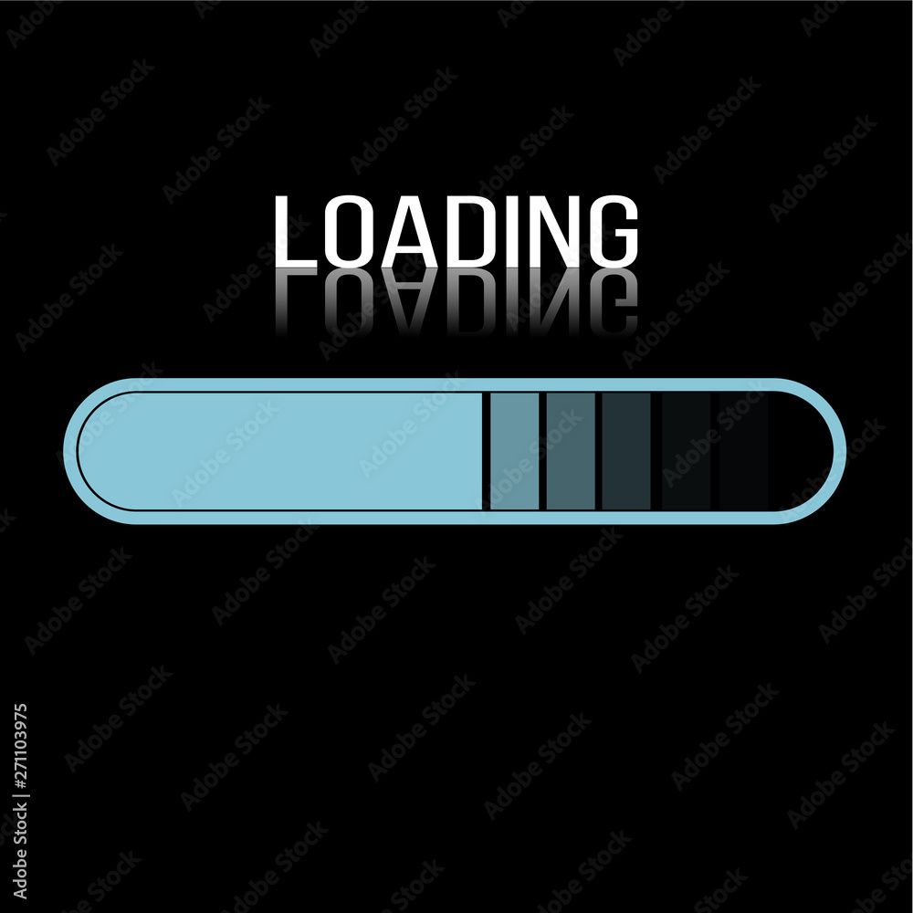 Poster load icon vector. system update. loading vector. loading bar icon. vector illustration.
