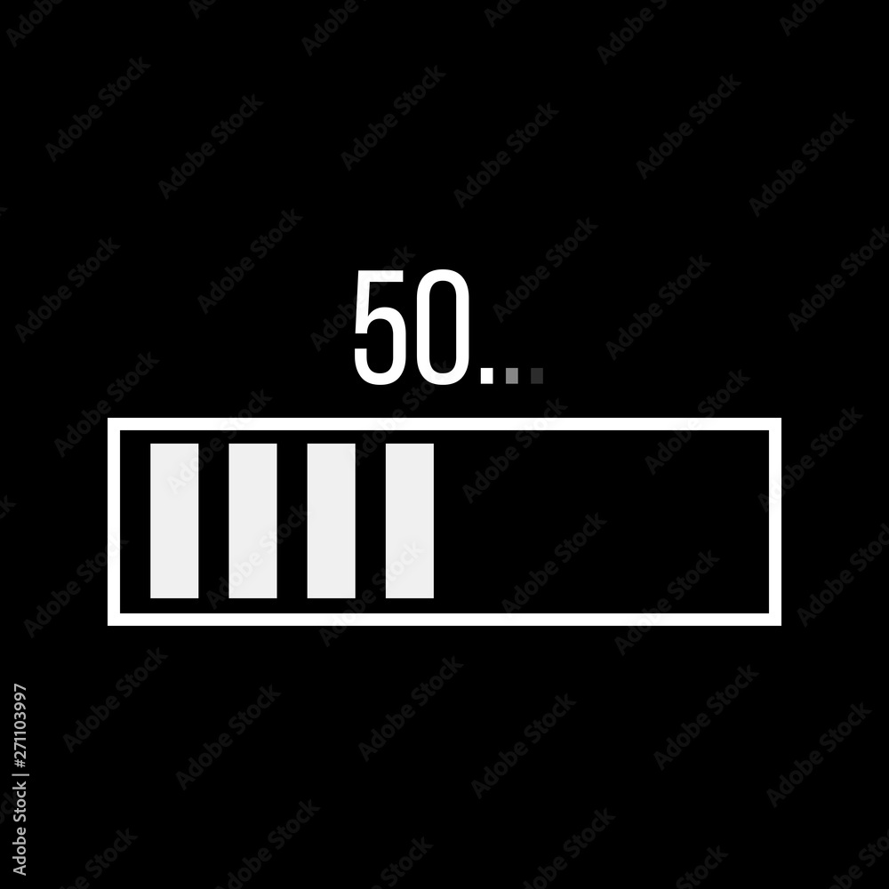 Poster load icon vector. system update. loading vector. loading bar icon. vector illustration.