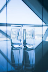 UAE. Water glasses, urban style