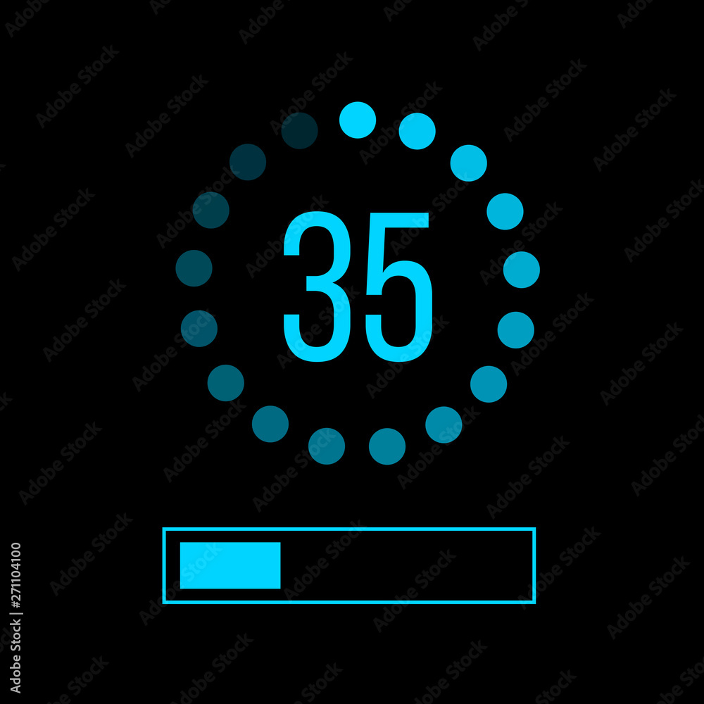 Poster load icon vector. system update. loading vector. loading bar icon. vector illustration.
