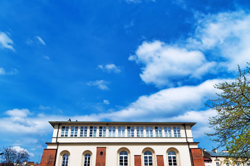 Synagogue on Background of Blue Sky