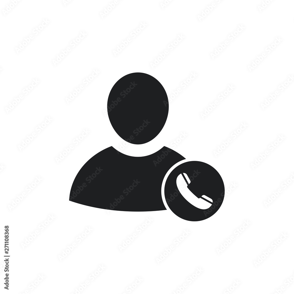 Poster user icon in trendy flat style isolated on white background. people silhouette symbol for your web s