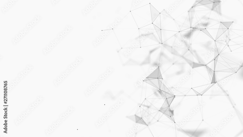 Poster abstract white digital background. big data visualization. science background. big data complex with