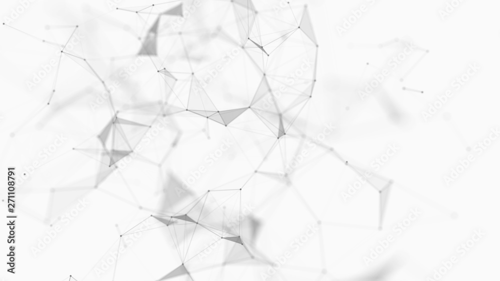 Poster abstract white digital background. big data visualization. science background. big data complex with