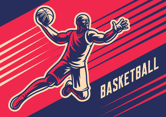 Slam dunk basketball player vector illustrations  © Alexey Boychenko