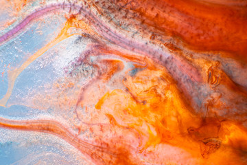 abstract texture. orange and aquamarine background