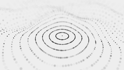 Wave 3d. 3D white abstract background. Abstract background with a dynamic wave. Big data visualization. 3d rendering.