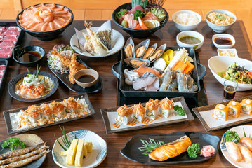 Vareity of Japanese food