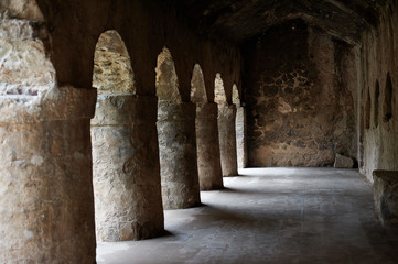 Cloister in ancient armenian monastery