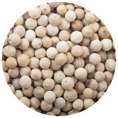 white peppercorn background