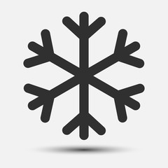 Snow flake icon isolated on white background. Vector illustration. Eps 10.