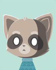 Cute raccoon.