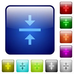 Fototapeta premium Vertical align center color square buttons