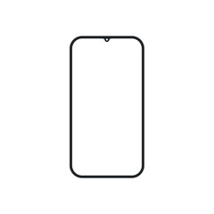 Smartphone icon on white background vector illustration. Flat Icon Mobile Phone, Handphone