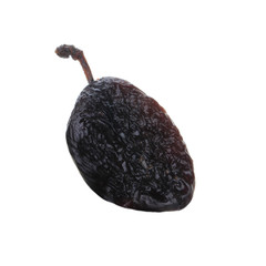 dried plum isolated on white background