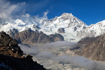 Obraz premium mount Gyachung Kang 7952m, Nepal Himalayas mountains