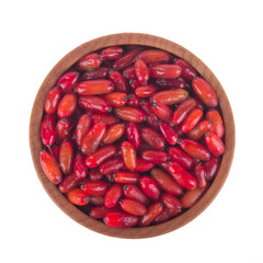 barberry in wooden cup isolated