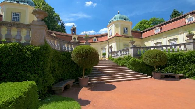 Buchlovice castle was built 1707 in style of Italian baroque, probably by Domenico Martinelli. Buchlovice castle is situated about 10 km to the west of Uherske Hradiste in south-east Moravia, Czech