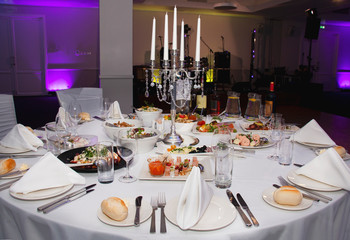 beautifully served dinner table for friends for anniversary