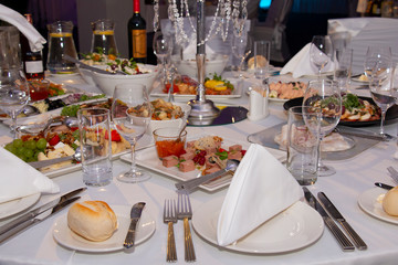 beautifully served dinner table for friends for anniversary