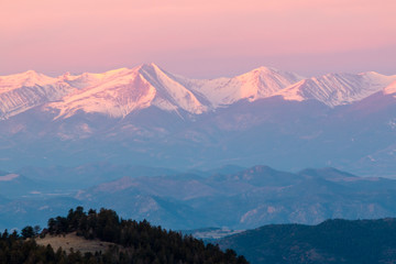 Alpenglow on the Sangre de Cristo