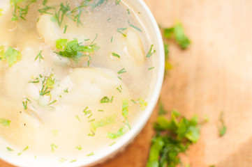  dumplings on the board dumplings soup