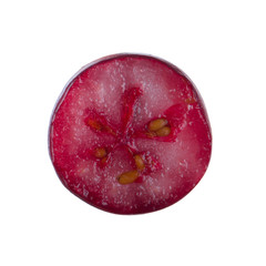 half of cowberry isolated on white background