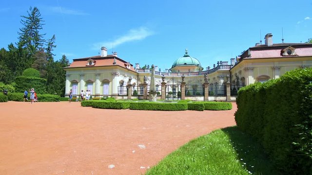Buchlovice castle was built 1707 in style of Italian baroque, probably by Domenico Martinelli. Buchlovice castle is situated about 10 km to the west of Uherske Hradiste in south-east Moravia, Czech