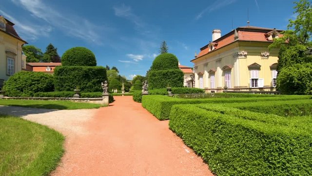 Buchlovice castle was built 1707 in style of Italian baroque, probably by Domenico Martinelli. Buchlovice castle is situated about 10 km to the west of Uherske Hradiste in south-east Moravia, Czech