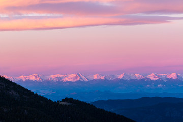 Alpenglow on the Sangre de Cristo