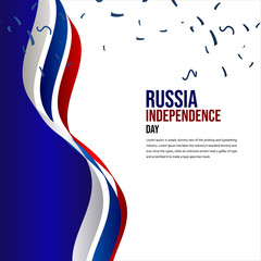 Happy Russia Independence Day Celebration Vector Template Design Illustration