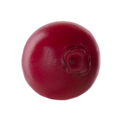 fresh cowberry isolated on white