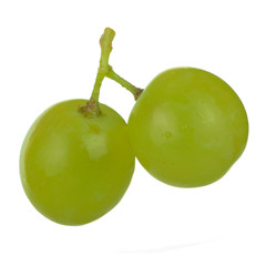 bunch of green grapes isolated on white background