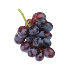 bunch of red grapes isolated on white background