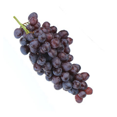 bunch of red grapes isolated on white background