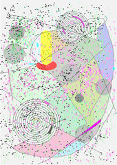 abstract background with flowers and butterflies