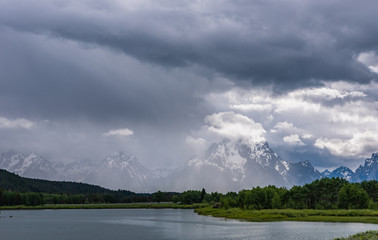 Storm Clouds Hover Over Grand Teton
