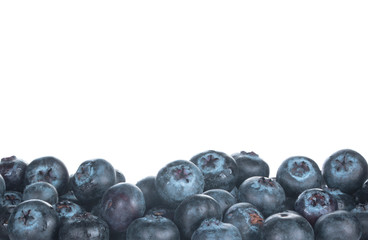 heap of blueberries isolated on white