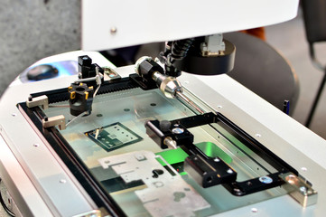 Touch Probes for Quality control on milling CNC machine. Precision probe sensor at industrial...
