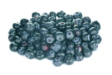 heap of blueberries isolated on white