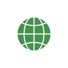 Web environment icon. Green ecological sign. Protect planet. Vector illustration for design.