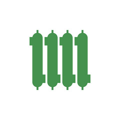 Heater icon. Radiator simple symbol. Green ecological sign. Protect planet. Vector illustration for design.