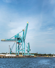Fototapeta premium Cranes in the port