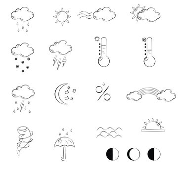 set of weather icons